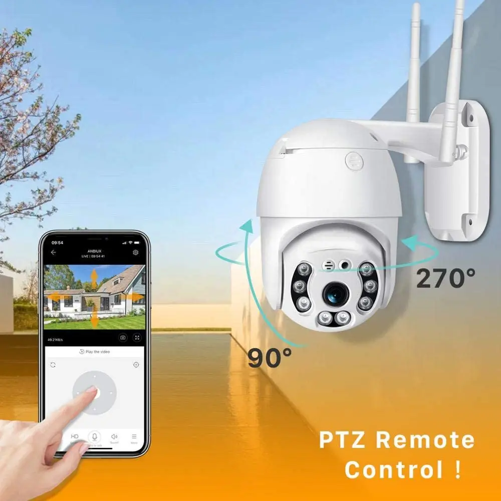  5 МП Icsee HD наружная камера видеонаблюдения H.265 XM поддержка Nvr PTZ CCTV
