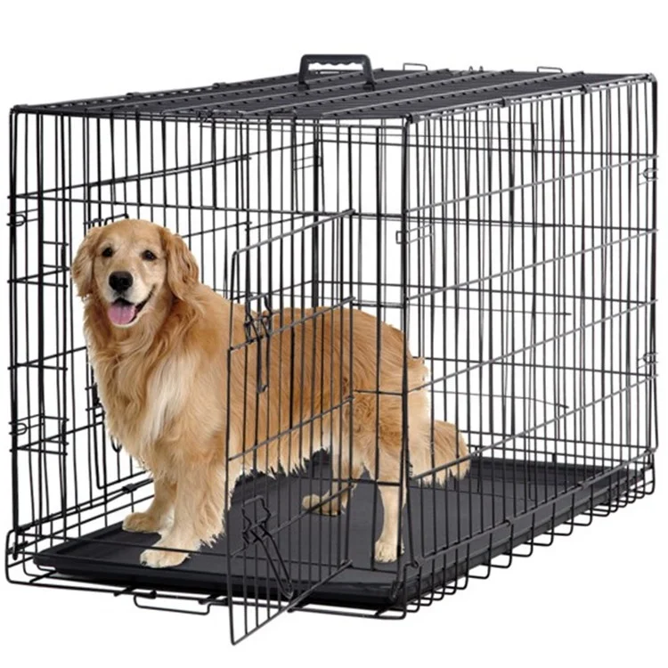 Wholesale Heavy Duty Indoor Outdoor Stainless Steel Powder Coated Xxl Folding Wire Crates Dog Cage Kennels With Cover