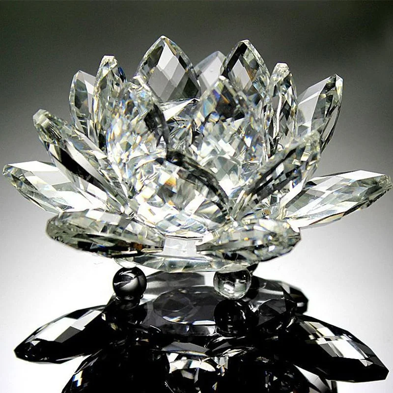 Honor of crystal High End Crystal Lotus Flower Color Feng Shui Crystal Lotus Flowers For Wedding Decoration Wedding