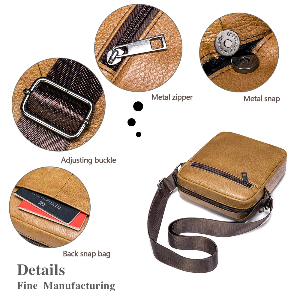 Marrant 7362 Small Side Bag Genuine Leather Men Leather Satchel Messenger Bag Leather Shoulder Bag for Men