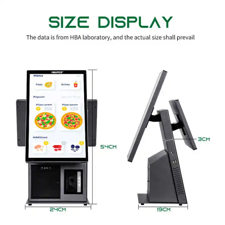 FYJ F11K Desktop/Wall-Mounted 15.6' Kiosk Payment Machine All In One Pos Terminal Kiosk Order Machine For Self Order Fast Food