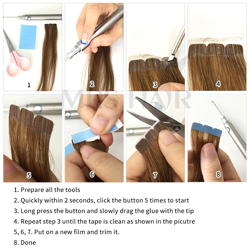 tape in hair electric remover adhesive wholesale vendor tape hair extension tools removing glue in hair