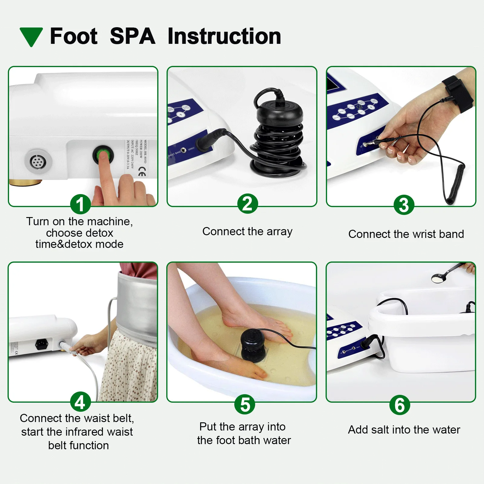 Detox machine foot spa ion cleanse Double health foot therapy regimen hydrotherapy instrument foot massage machine