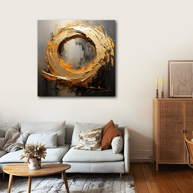Hot Sales Handmade Oil Painting Abstract  Texture Wall Art Framed Painting Ready To Hang For Home Hotel Decor