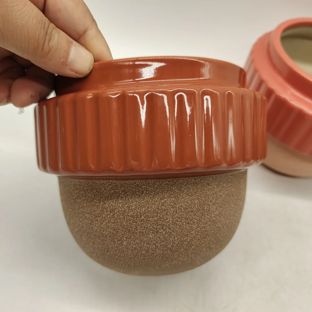 Mini Ceramic Glazed Bonsai Pots Glazed Clay Planter Set for Home Garden and Decoration for Succulent Flower Pot