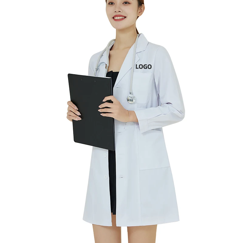 Beauty Salon Working Shirt Long Sleeve Medical Uniforms Women Nurse Uniforms for Hospital Personal Nurse White Uniform Designs