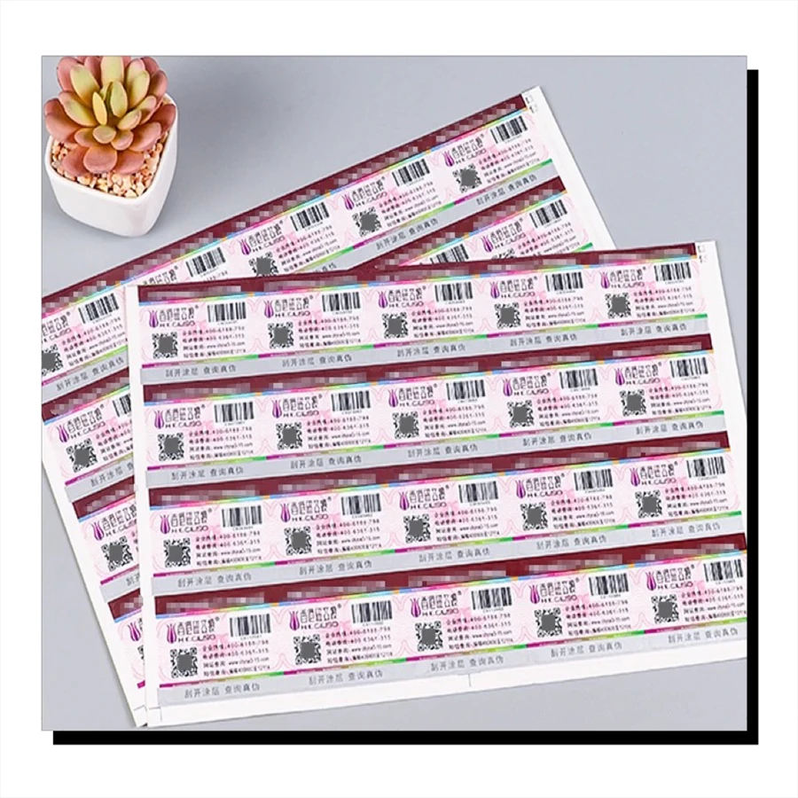 High Visibility Custom Vial Label Sticker Flat Packaging Logo Stickers with Bar Code Paper Sticker for Bottle Vial Labeling
