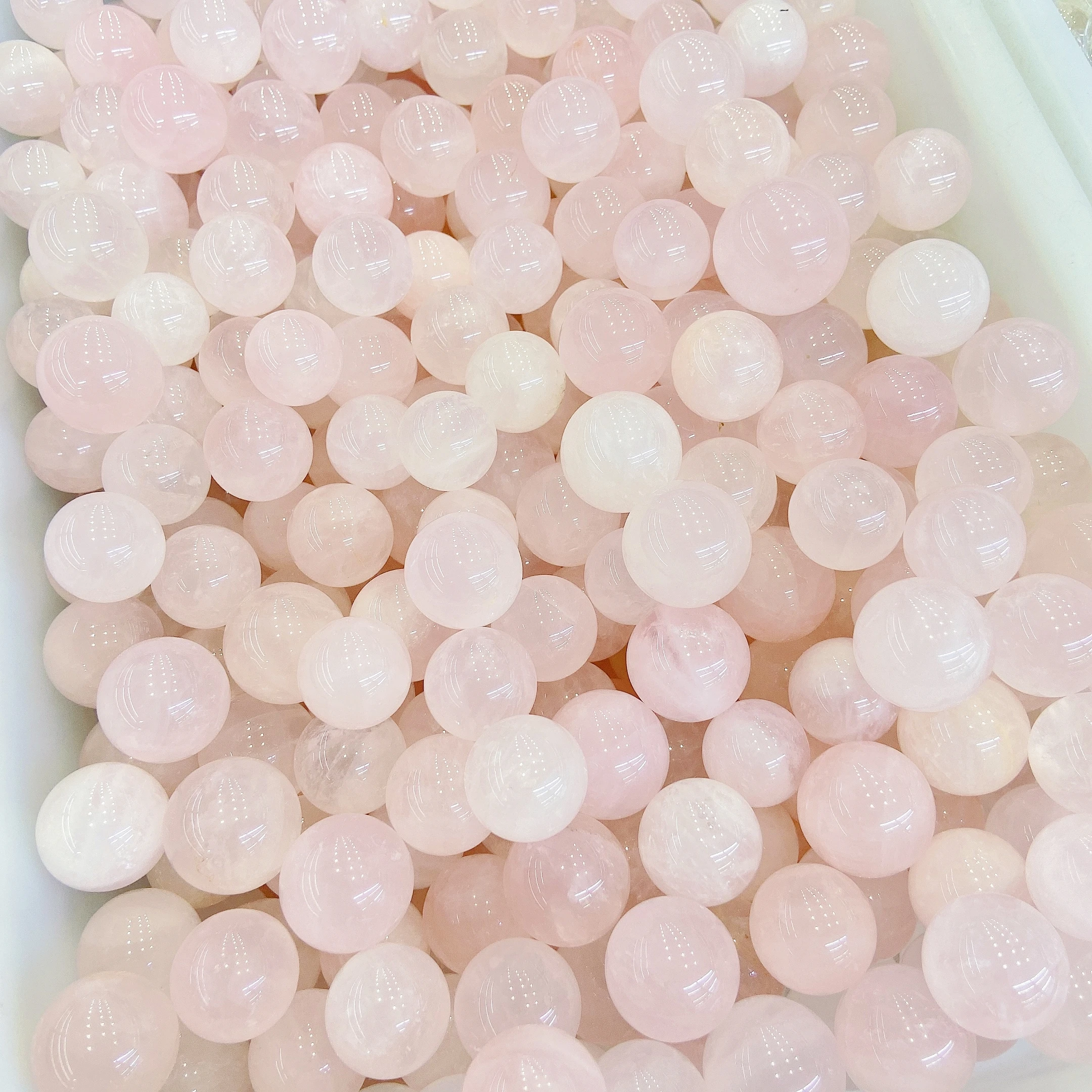 wholesale crystal craft  high quality small rose quartz stone spheres For Home Decoration