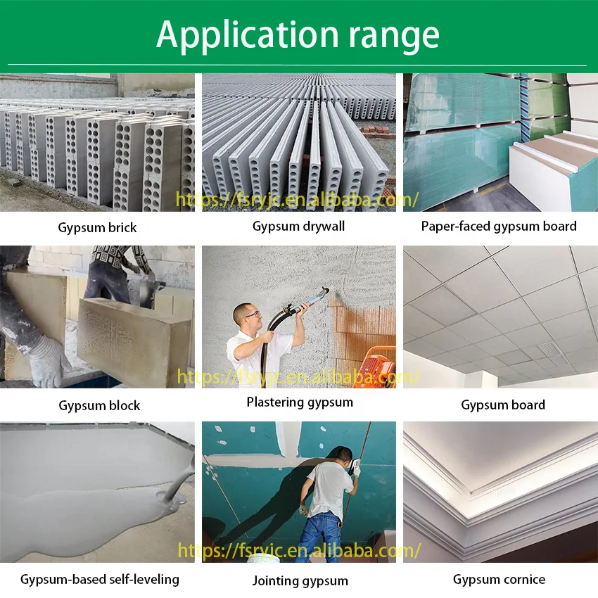 Factory Direct Desulfuration FGD Gypsum Powder for gypsum ceiling board jointing Plaster crack filler