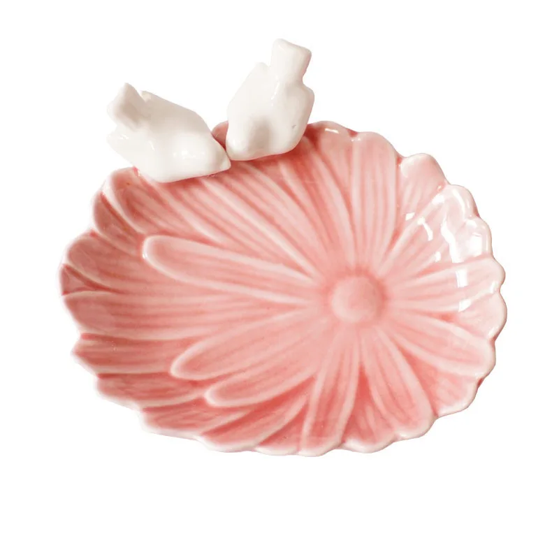 Promotional Sale Ceramic Shell Shape Ring Necklace Accessory Display Jewelry Dish Tray