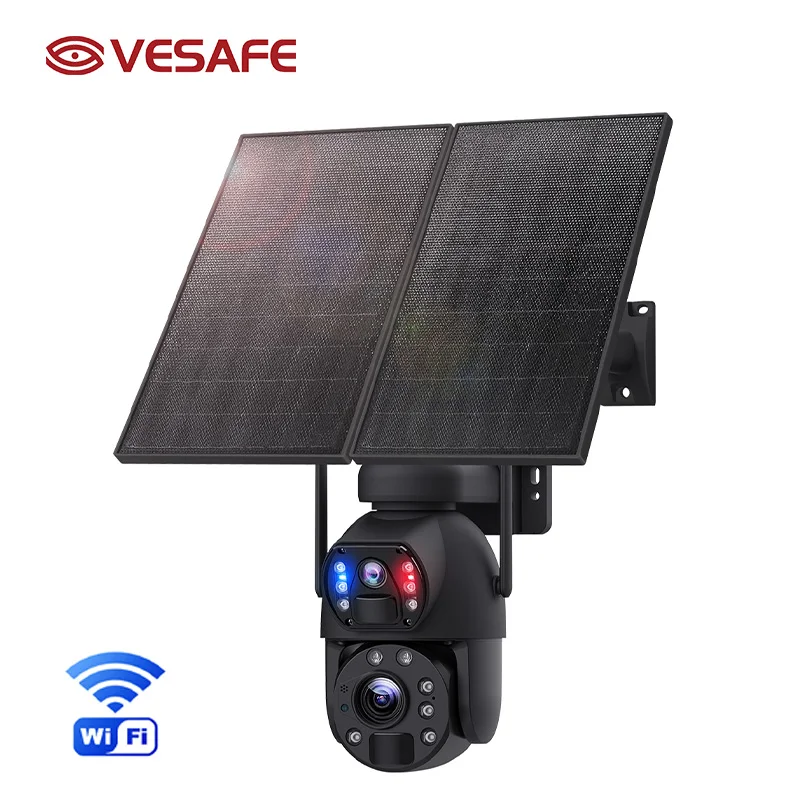 VESAFE 20X UBOX Wifi 6MP 20W Outdoor Solar Camera Solar Panel 20000mAh With 4g Sim Card Security System