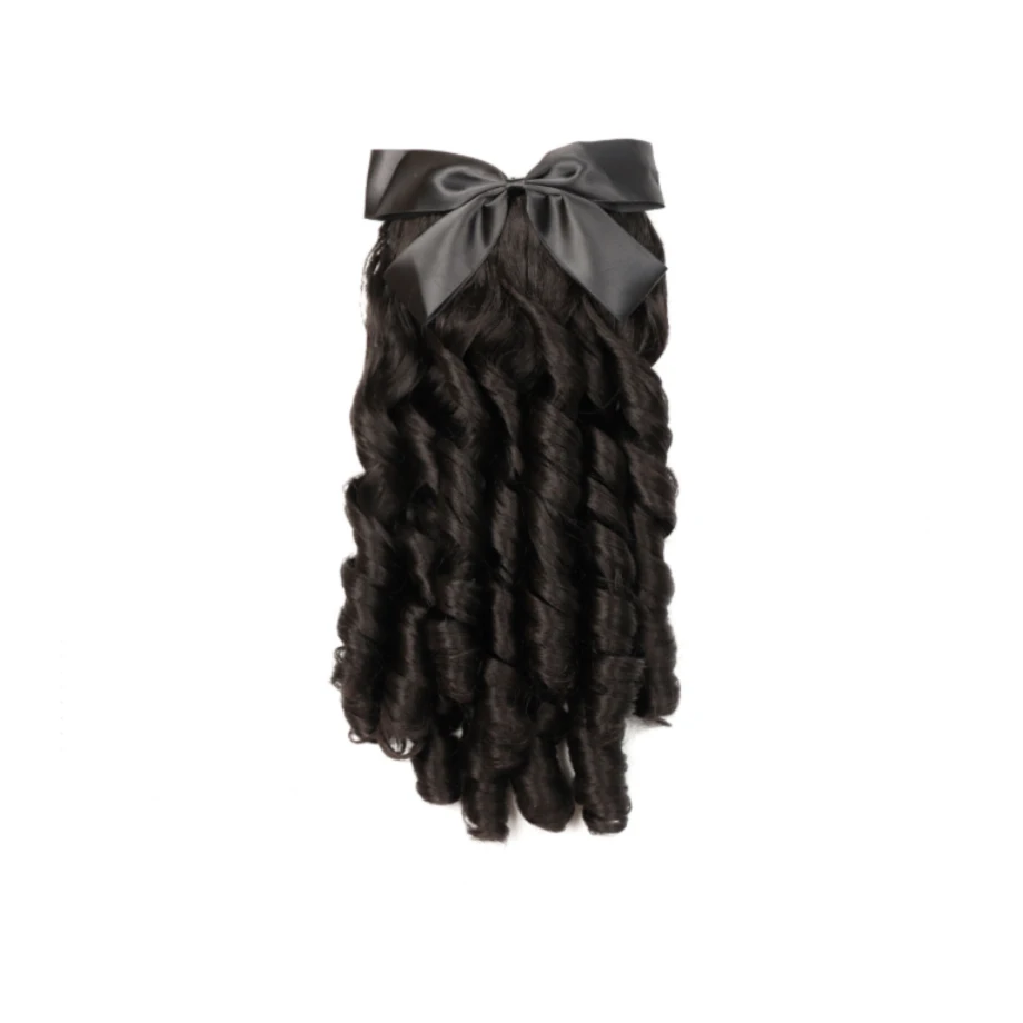 Clip in Curly Glueless Wigs With Bowknot Popular in Movies