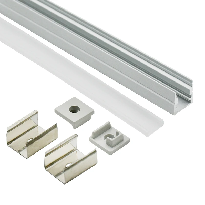 10x10mm Hot sale U Shape profile fittings led aluminum profile channel with diffuser cover
