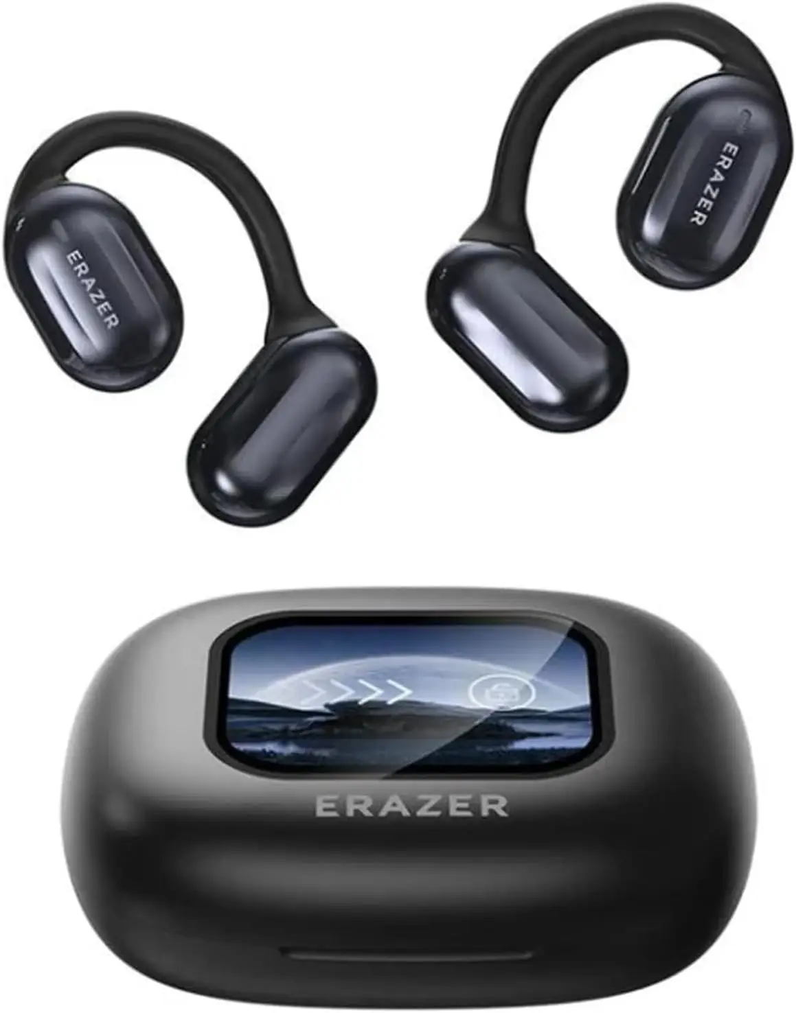 Erazer Over The Ear Earbuds Xp2 Earbuds,Erazer True Wireless Open Ear Earbuds Bluetooth 5.4, Earbuds Screen Display