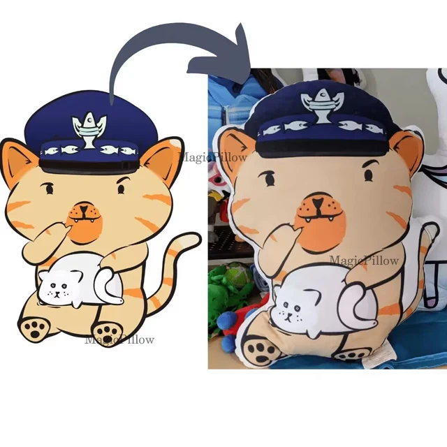 Подушка ручной работы неправильной формы на заказ логотип области аниме подушка