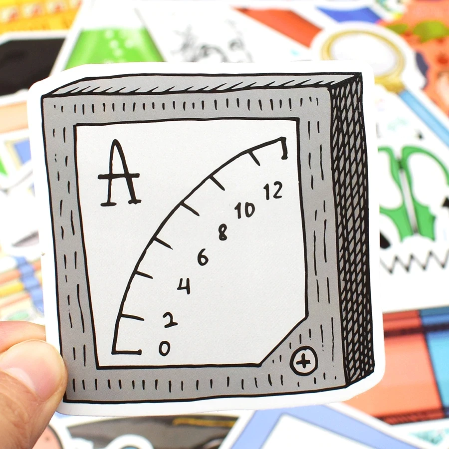 50 PCS Science Lab Stickers Class Back to School Waterproof Sticker pack for Student to DIY Stationery Laptop Bike Car Decal