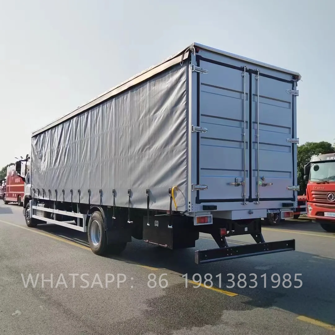 ISUZU FVR 4X2  Cargo Truck Diesel Q235 Stake Truck Side Curtain Aluminum alloy Box Van Truck Factory Supply For Sale