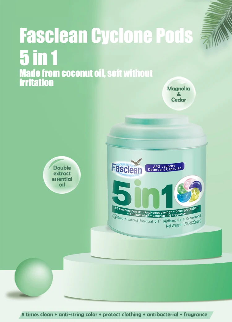 10 Высокое качество бренда Supra очиститель стручки прачечной Прачечная капсула отличная очищающая способность 5 в 1 стиральный порошок