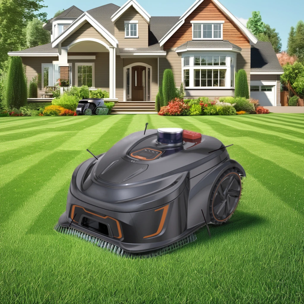 M28E Electric Lawn Mower Robot Professional Cordless With Lithium Battery Adjustment Forward Speed Makes Grass Cutting Easy