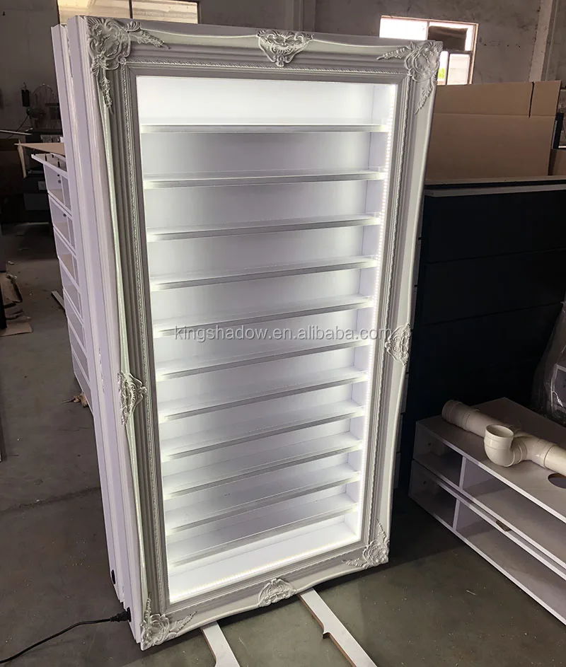 King shadow Custom display rack wall-mounted metal nail art polish holder display stand nail polish shelves