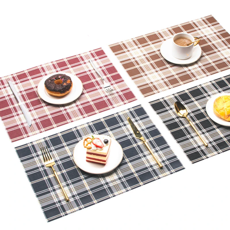 Kitchen Table Waterproof Plastic Placemat Heat-Resistant Dining Table Placemat Hot Sell Western PVC Placemat