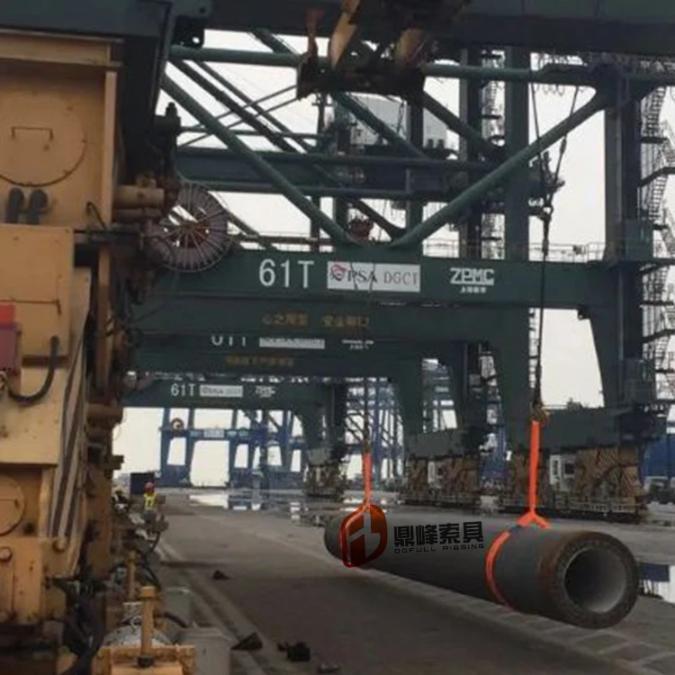 Light-weight soft 8 ton color coded round lifting sling