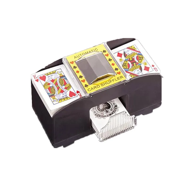 LANDER-MAN 2 Deck Card Shuffler Electronic Dealer Poker Card Shuffler Automatic Card Shuffler