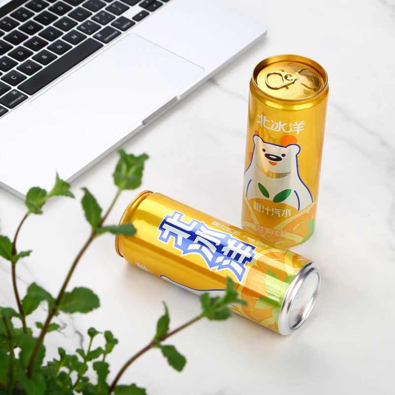 Оптовая продажа китайский газированный напиток с ароматом апельсина для арктического океана фруктовым соком 330 мл 24 бутылки в