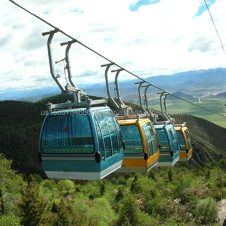 Circulating Fixed Grip Four Persons Cabin Ropeway Cableway Cable Car