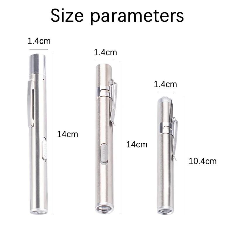 LED Pupil pen special eye ear, nose and throat oral lamp USB charging yellow and white dual light source medical flashlight