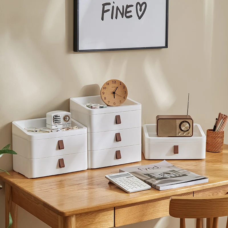 Hot Sale Custom Logo OEM Multipurpose Drawer Sundries Document  Plastic Desktop Storage Box