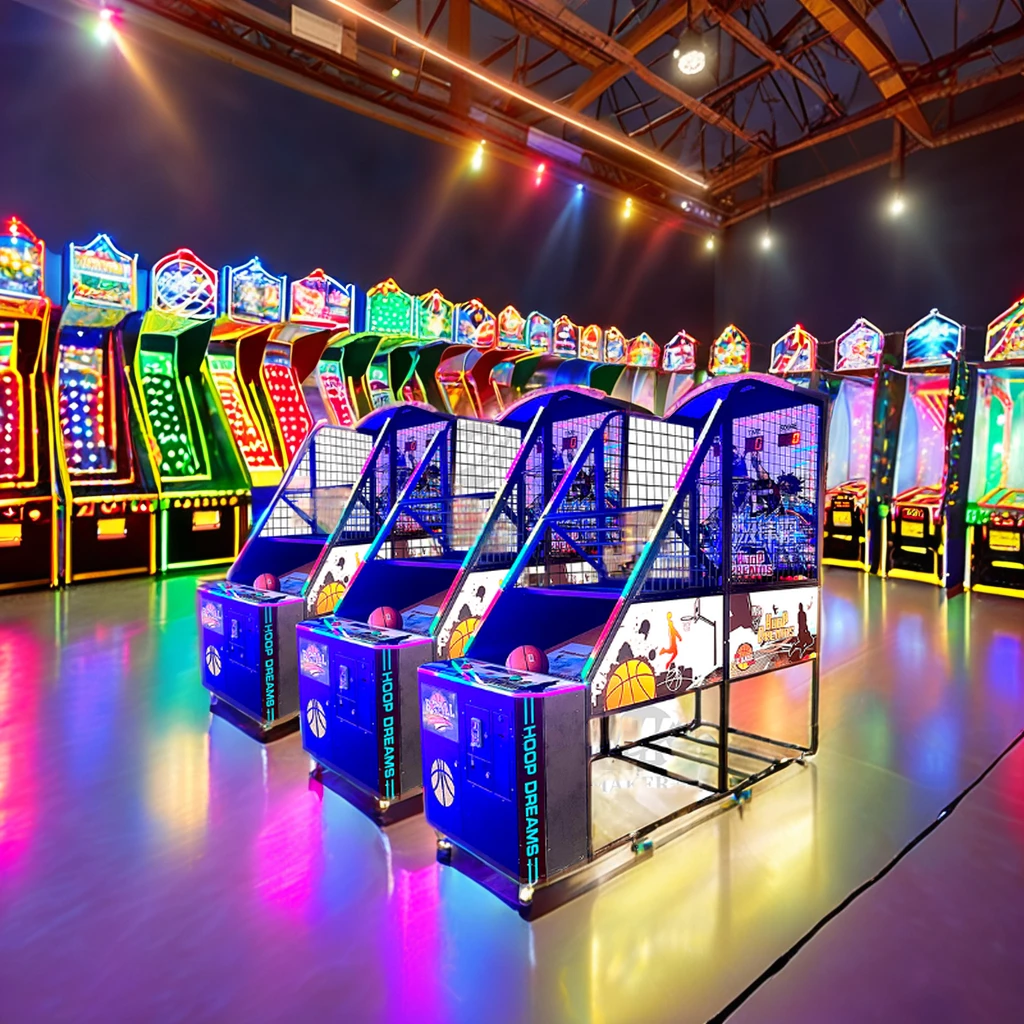 Arcade Game Street Basketball Game Machine Coin Operated Metal Shooting Basketball Machine