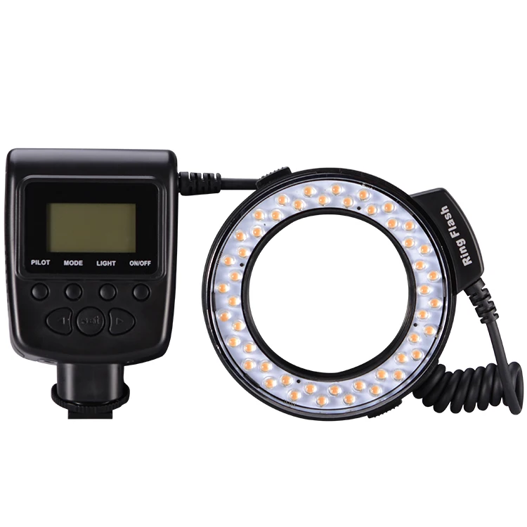 MAMEN F550D LED Macro Ring Flash Light with 8 Adapter Ring for Canon Nikon Olympus Pentax Digital DSLR Camera
