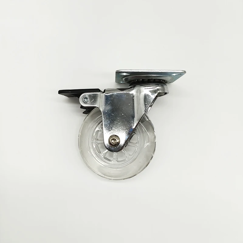 High Capacity Industrial Caster Wheels Max 800kgs Solid Flat Free Style Good Quality Iron and Polyurethane Material