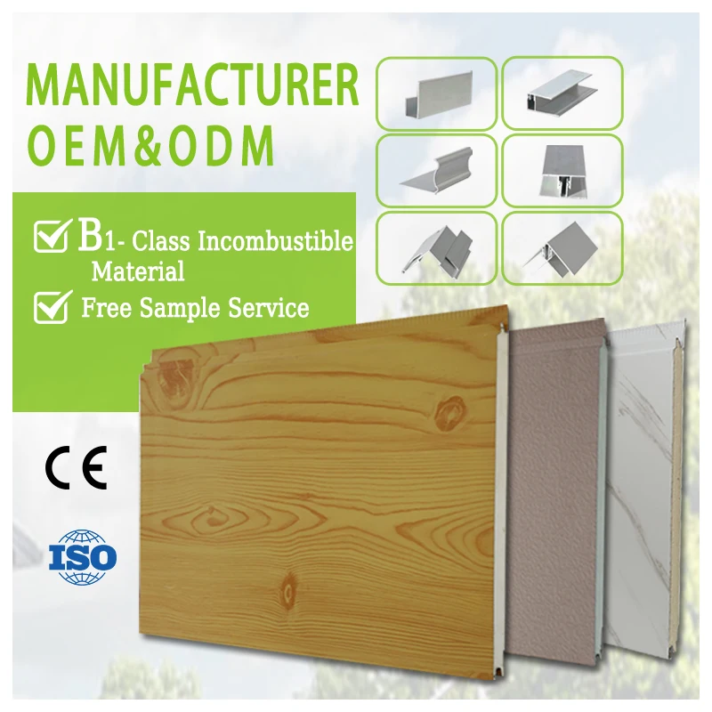 Moisture Proof Exterior Pu Sandwich Panel Fire Prevention Aluminum Wall Panel