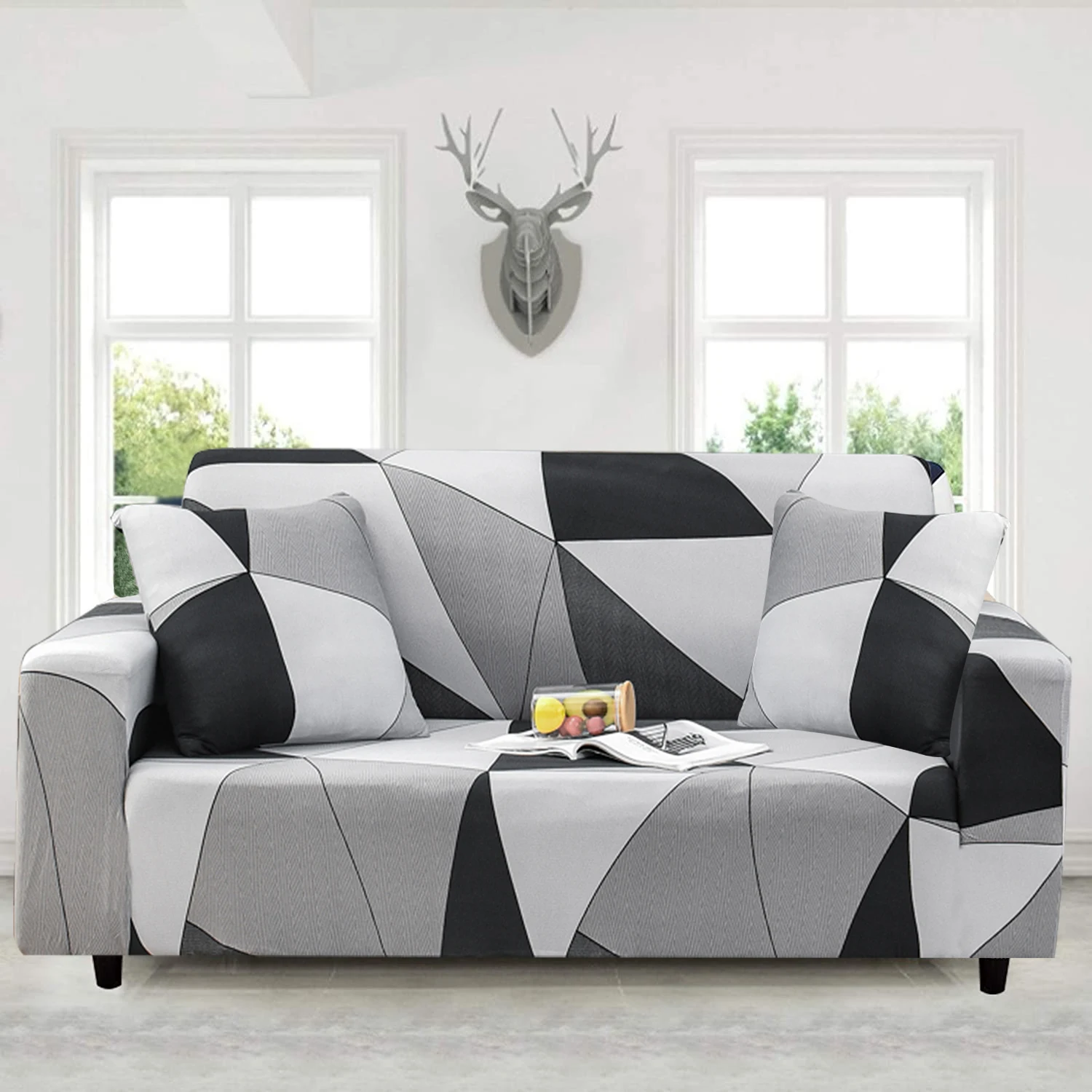 Easy Fit Printed Sofa Couch Cover High Stretch Furniture Protector Universal Sofa Slipcover stretch elastic sofa cover 3 seater