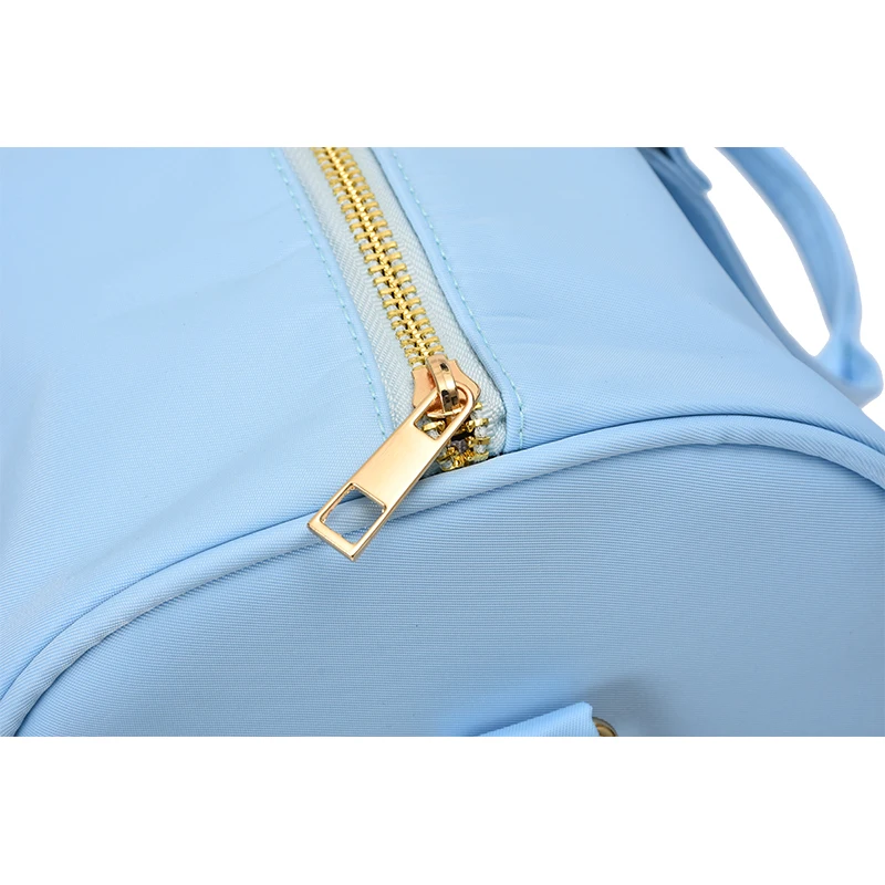 Unisex Large Capacity Green Nylon Zipper Closure Travel Backpack Fashionable Pattern Designed Diaper Bag for Mom Custom Logo