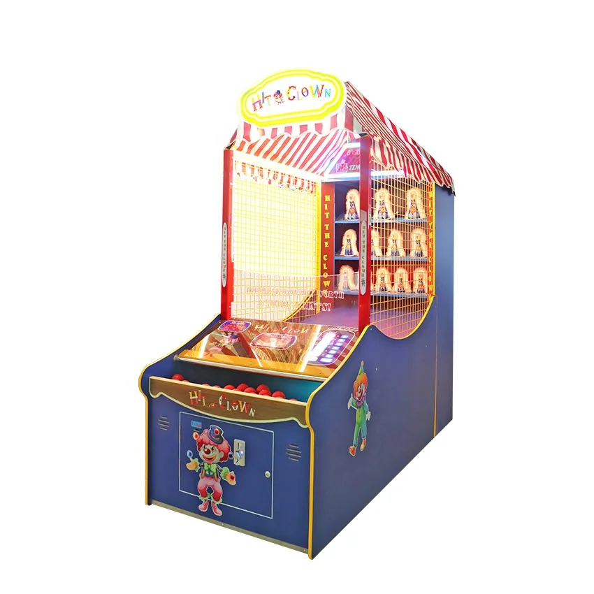 Hit the clown redemption game throw ball shooting game arcade game for sales