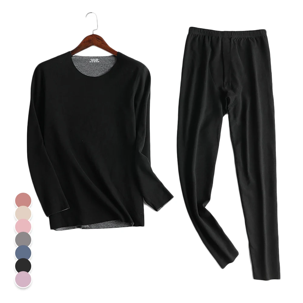 Ama Larsi Hot Sale 2 Piece Seamless Winter Warm 4XL Plus Size Adult Thermal Underwear Sets