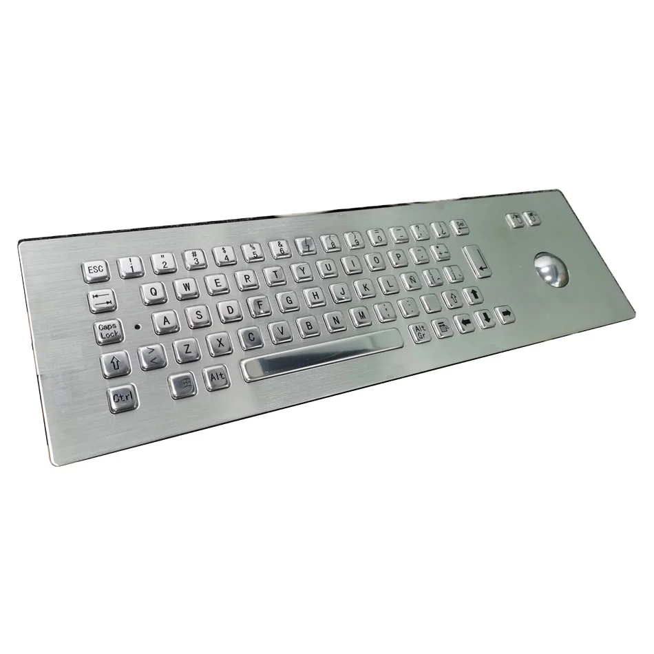 Spanish metal keyboard with trackball