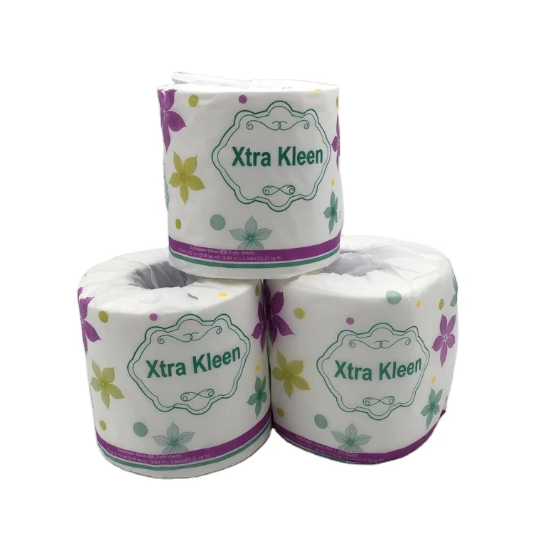 100% Recycle Pulp White Toilet Tissue High Quality Toilet Roll Custom Embossing Toilet Paper