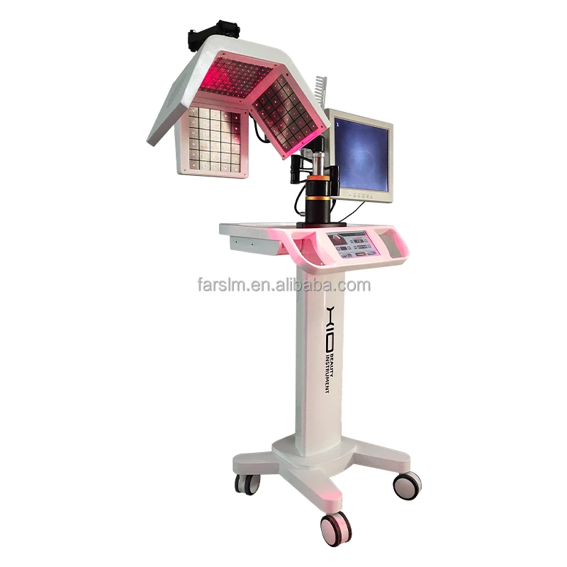 Newest LLLT Diode 650nm Hair Growth PDT Blue Red LED Light Therapy Scalp Analysis Hair Loss Treatment for Hair Regrowth Machine