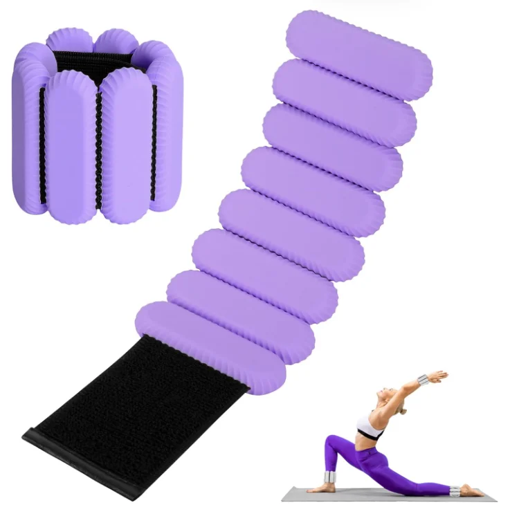 Deep Fitness Hot selling Logo Printing Gym Exercise Weight Training Iron Bar with Striped Ankle Weight Wristbands