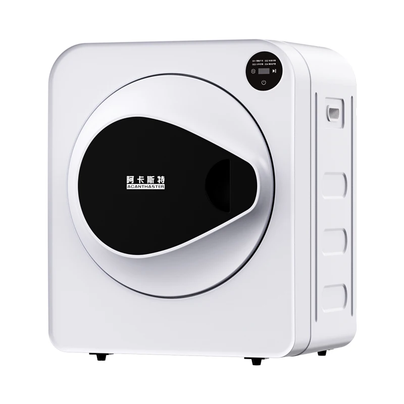 4kg wall mounted Laundry Tumble Clothes Dryer Electric Clothes Dryer Machine  White LED OEM Steel Anti Stainless  steel drum