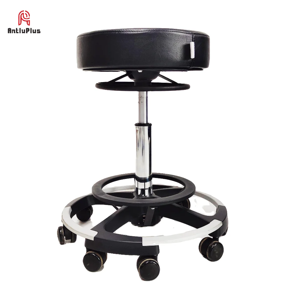 Antluplus pvc leather dentist stool with wheels ergonomic work stool swivel adjustable salon beauty rolling chair