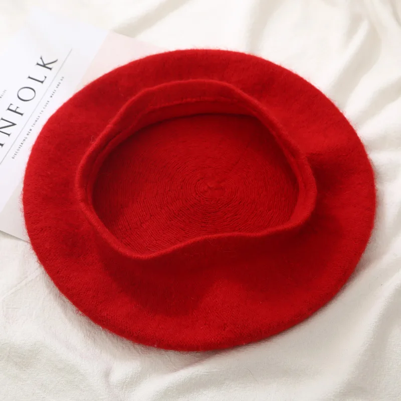 Custom Logo Hot Selling Classic French Boina Fashion Autumn Winter Warm Casual Beret For Women Embroidered Wool Hat