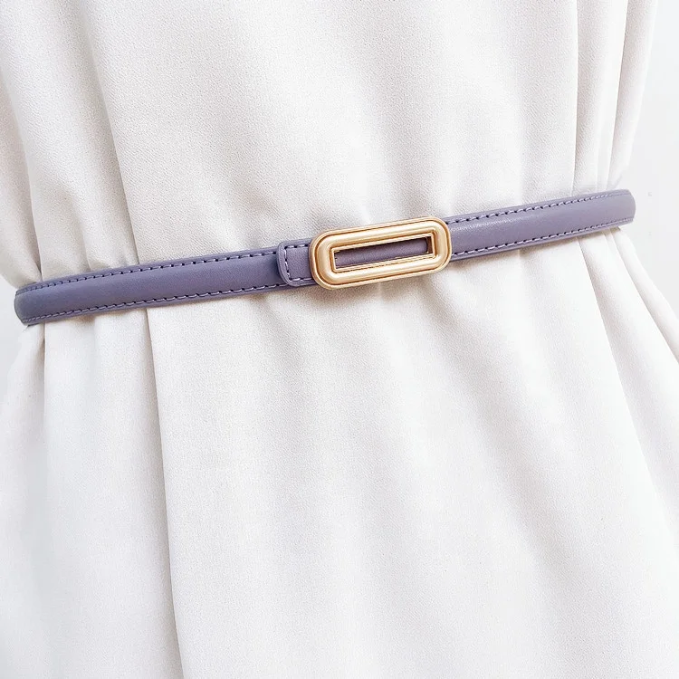 leather fashion belts thin girls belts decorative garment belts for dress or pants