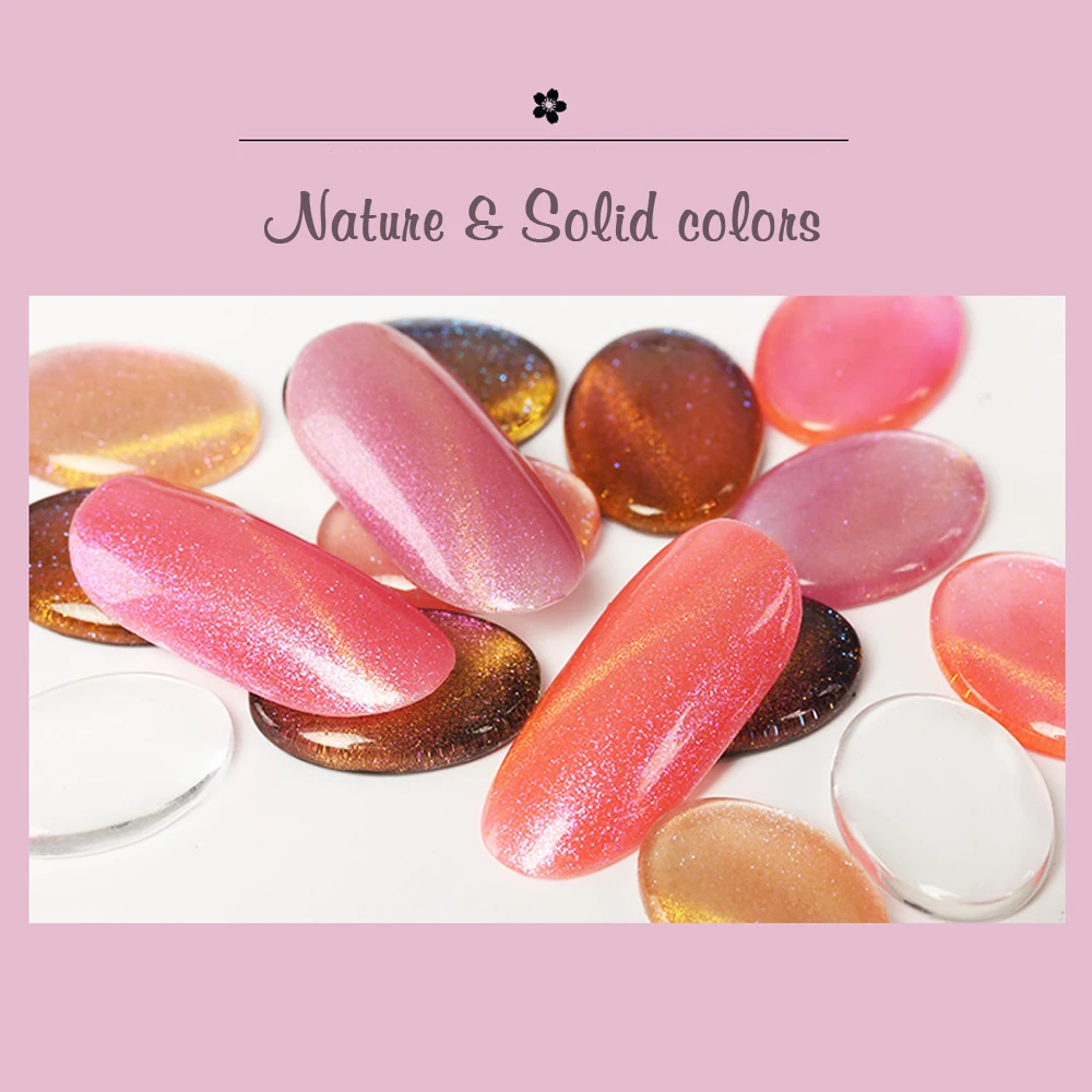 Hanyinails Magic Cat Eye Gel Polish Magnet Temperature Change Starry Sky Cat Eye Nail Gel Polish for Salon Art