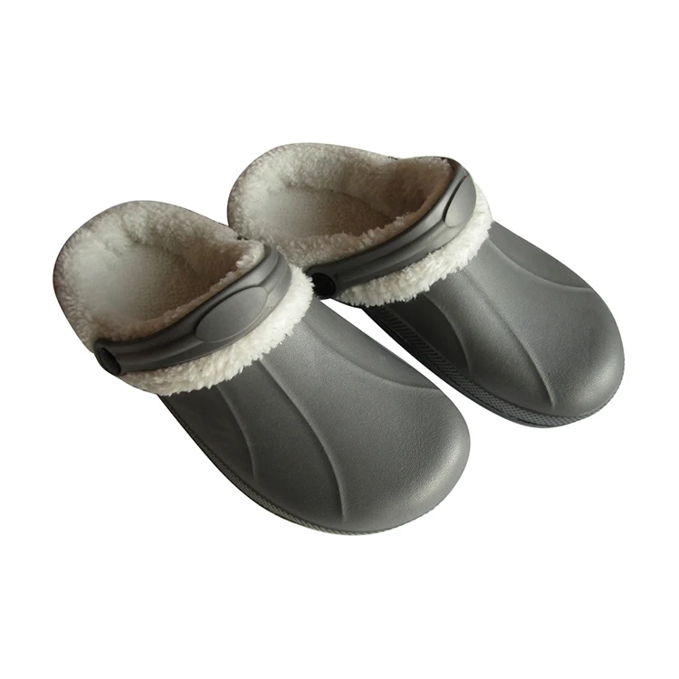 
winter snow indoor fur custom chef eva clogs shoes for men 