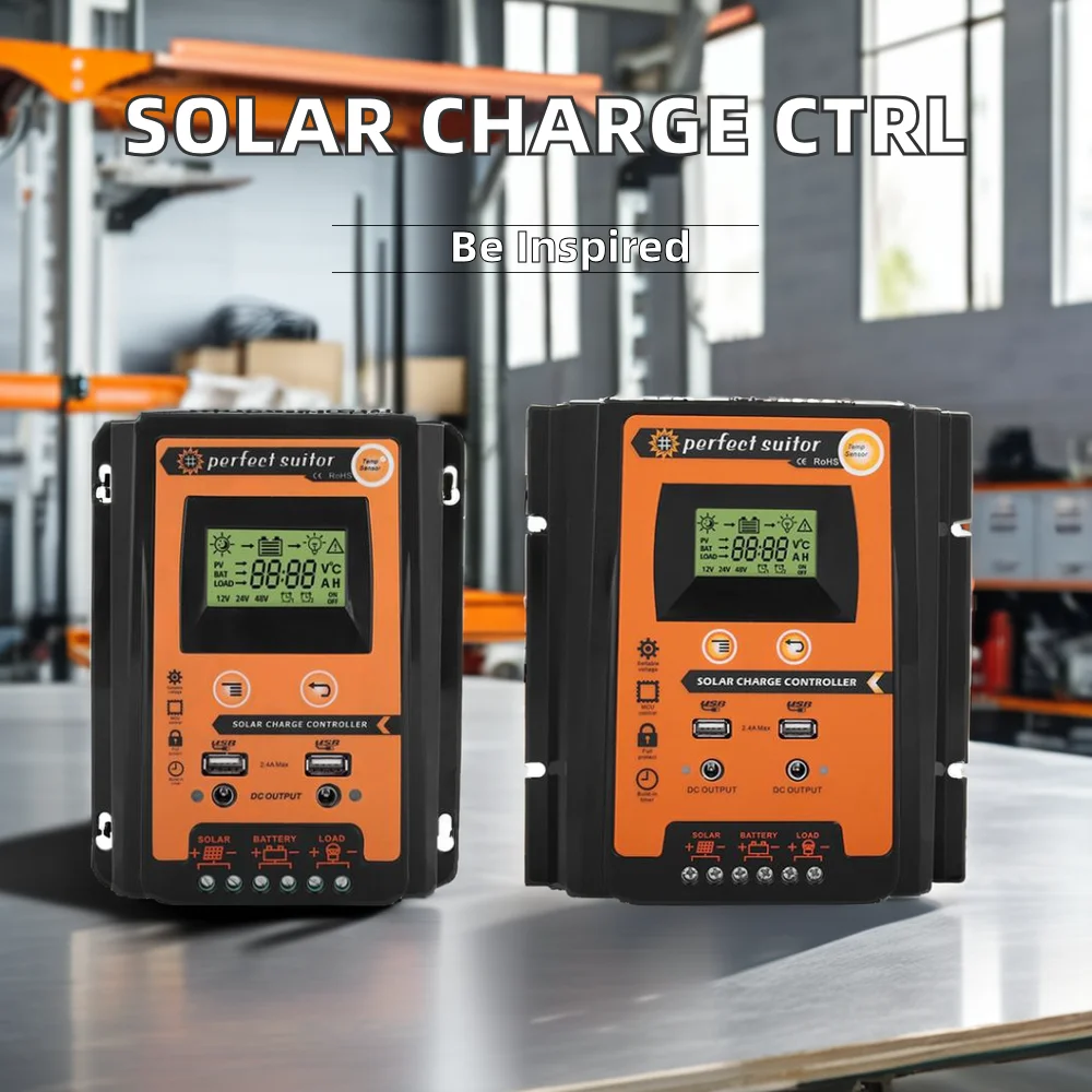 12V/24v Solar Panel Battery Controller Regulator Solar Charge Controller with Dual USB LCD Display Solar Charge Controller pwm